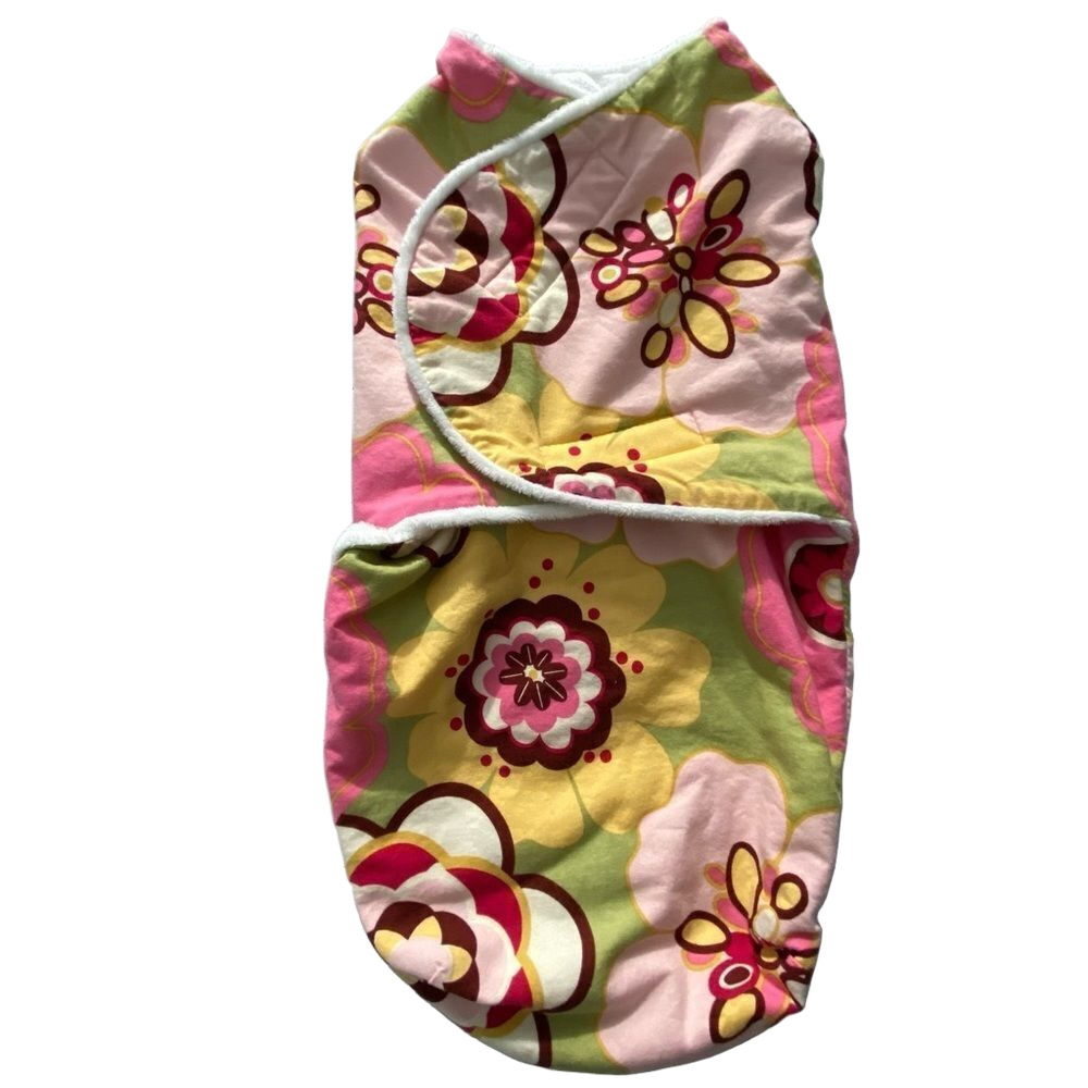 Bonkie for Baby Girl Floral Fleece Lined Swaddle Sleepsack - 0-3